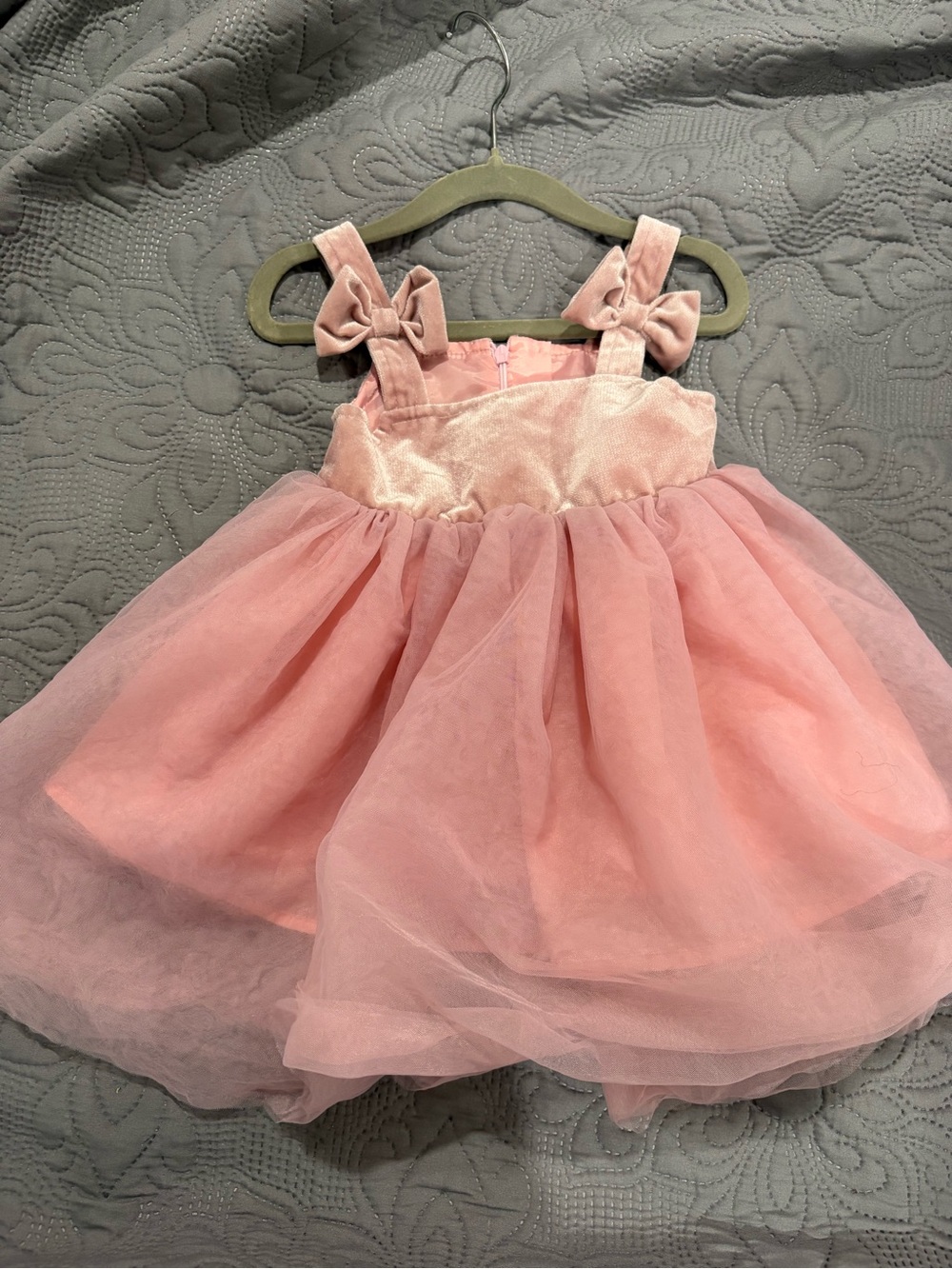 SHEIN Soft Pink Baby Dress with Tulle Layers